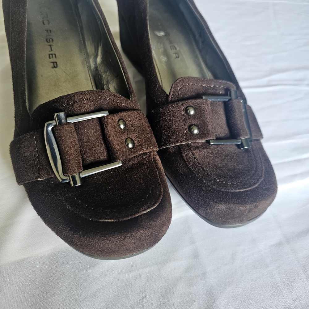 Brown Suede Women's Loafers by Eileen Fisher - Picture 5 of 15